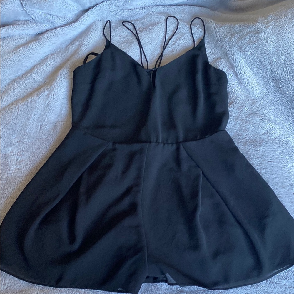 Naked Zebra Black Spaghetti Strap Dress